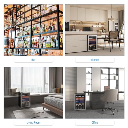 Compact Freestanding Beverage Refrigerator and Skincare Fridge, 0.9 Cu Ft Mini Fridge N768451