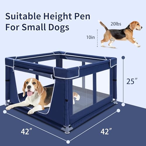 Puppy Playpen Indoor for Small Pets, 42x42x25 Inch with Gate U1971