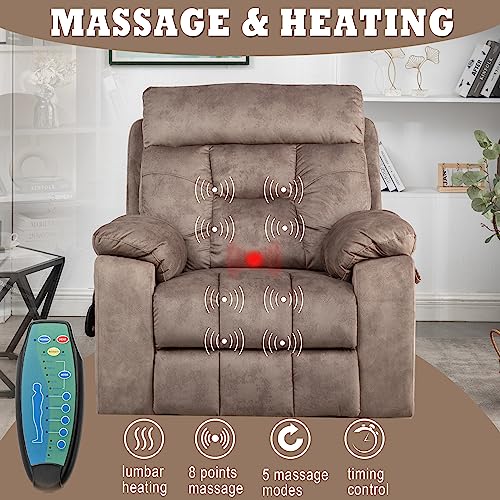 Power Lift Chair Recliner with Massage and Heat for Adults, Dual Motor H2507