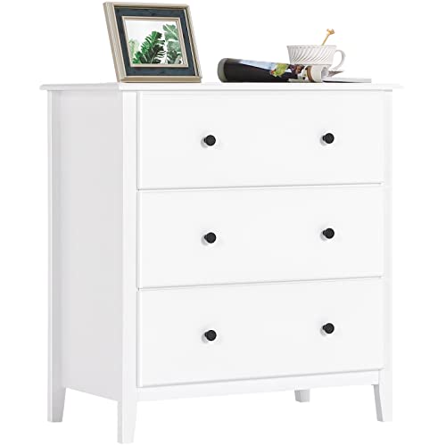Hasuit White 6-Drawer Solid Wood Dresser for Bedroom G529493