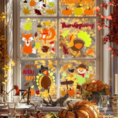 Christmas Window Clings Gel Snowflake Snowman 6-Piece Set F295752