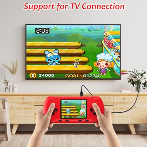 Handheld Game Console for Kids, Portable, Preloaded 258 Games J862