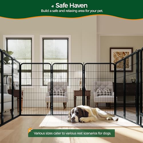Yaheetech Dog Playpen Outdoor 40 Inch 8 Panels Metal Pet Fence I4784