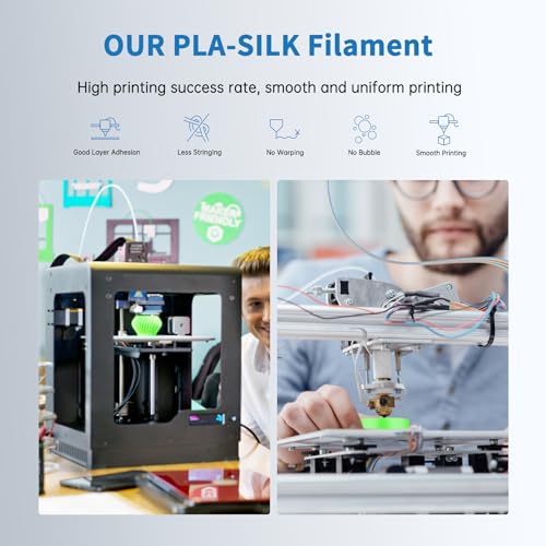 Silk PLA Filament 1.75mm Triple Colors 1kg Spool H522734