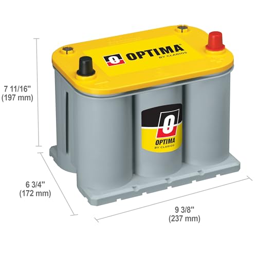 OPTIMA Batteries D35 YellowTop Dual Purpose Sealed AGM Battery, 620 CCA H7442