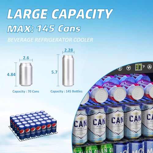 Compact Freestanding Beverage Refrigerator and Skincare Fridge, 0.9 Cu Ft Mini Fridge N768451
