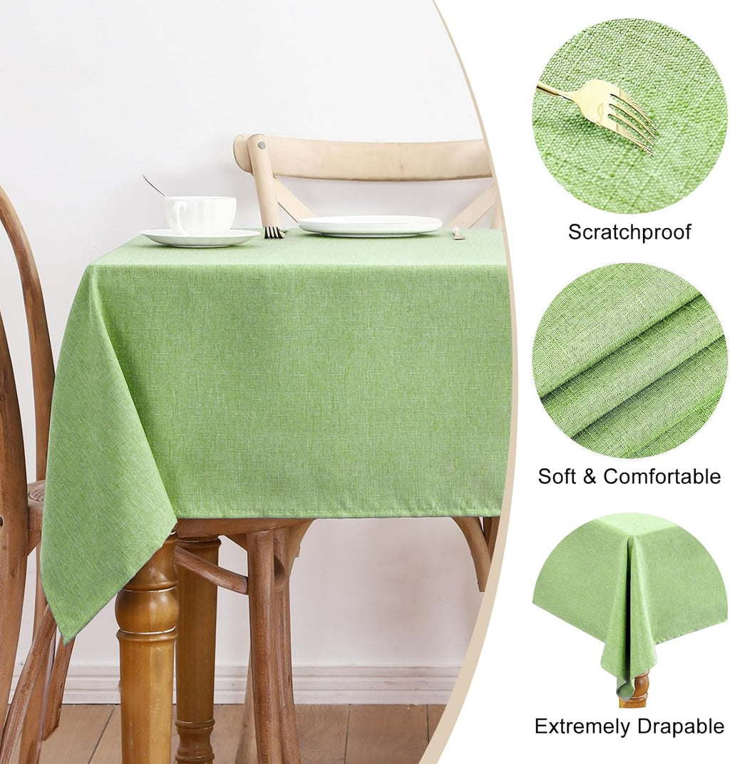 Textured 50 Inch Round Waterproof Tablecloth for Dining Tables G204731