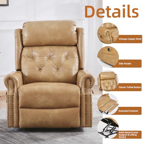 Oversized Power Lift Recliner Chair for Elderly with Massage and Heat T36815