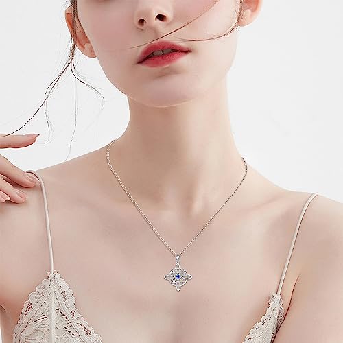 YAFEINI Witches Knot Necklace Sterling Silver Pendant Celtic Jewelry O507985