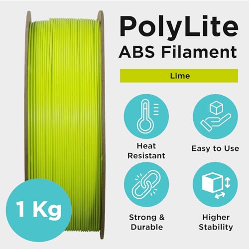 Polymaker PolyLite ABS Filament 1.75mm Black, 1kg F638424