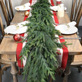 Artgar 12Ft (2 * 6ft) Christmas Pine Garland, 2 Pcs Real Touch Pine Garland, Artificial Realistic Greenery Garlands for Mantle Table Stair Window Porch Indoor Outdoor Winter Xmas Holiday Decorations
