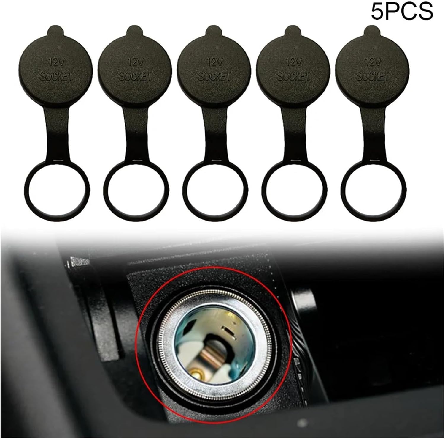 12V Car Cigarette Lighter Plug Cover Dustproof Waterproof Cap B665554