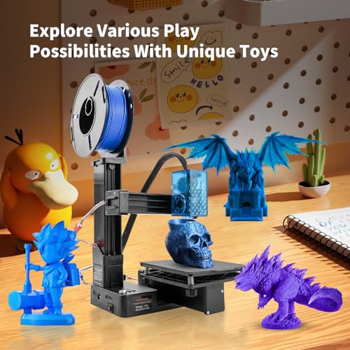 Mini 3D Printer for Beginners with 4 Colors PLA Filament, FDM DIY Machine U55530