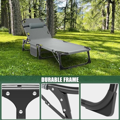 LILYPELLE Folding Camping Cot, Extra Wide Heavy Duty with Carry Bag Z15817