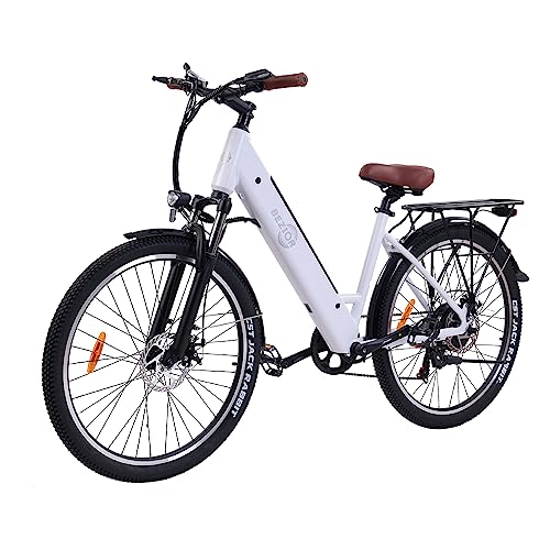 Electric Bike M3 for Adults, 26" x 2.1 Fat Tire Electric Bicycle, 500w Motor 48V 10.4Ah Removable Lithium Battery, 20MPH Electric Mountain Bike, Suspension Fork, 7 Speed Gear