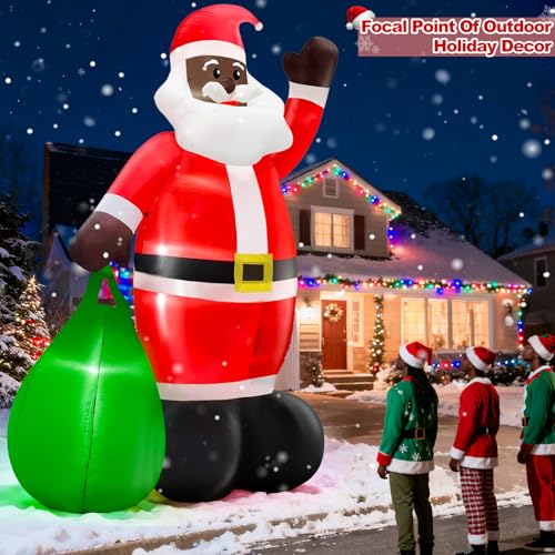 14 Ft Giant Christmas Inflatable Santa Claus with Gift Bag Outdoor Decor P199