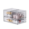 ZHIAI 3 Pack Clear Stackable Acrylic Cosmetic Organizer with Drawers N472