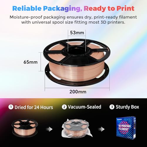FLASHFORGE Silk PLA Filament 1.75mm, 1kg Spool V8381