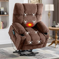 Power Lift Recliner Chair for Elderly with Massage Ergonomic Lounge Chair,Classic Single Sofa with 2 Cup Holders Side Pockets,USB Charge Port (Grey)