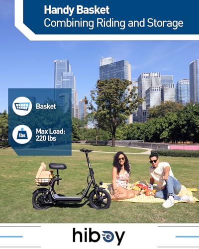 Hiboy Q2 Electric Scooter with Seat for Adults, Foldable, 500W Motor Z6624