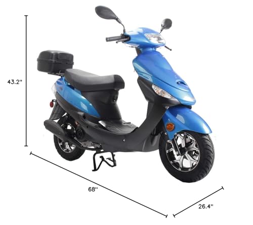 X-PRO Maui 50cc Moped with Electric Start and Rear Trunk H8995