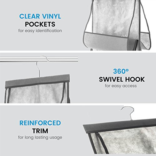 SNSLXH 5 Pack Stackable Closet Storage Basket, Foldable Closet Organizer, White W8950