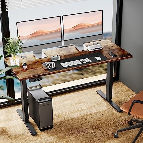 Adjustable Height Electric Standing Desk 55x24 Inch Black W5266