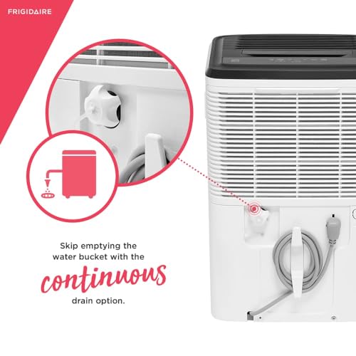 Frigidaire 50-Pint Portable Dehumidifier with Wi-Fi for Medium/Large Rooms, White Q334986