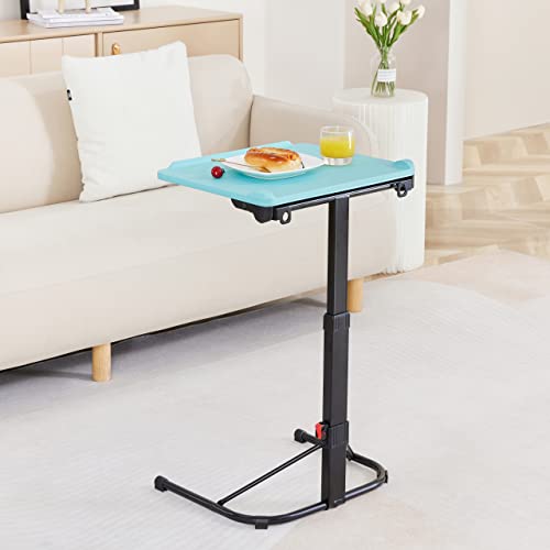 Folding TV Tray Table, Adjustable, Light Blue U87008