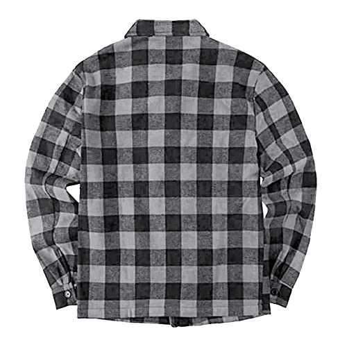 Men's Sherpa Lined Flannel Shirt Jacket R8891