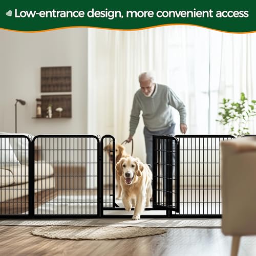 Yaheetech Dog Playpen Outdoor 40 Inch 8 Panels Metal Pet Fence I4784
