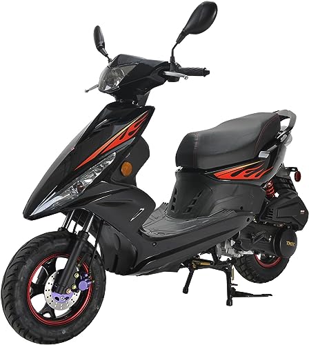 HHH Wave 150cc Scooter Moped with 10" Aluminum Wheels Black O5020
