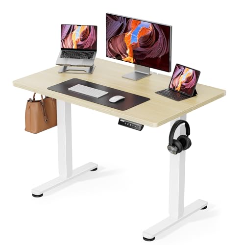 ErGear Height Adjustable Electric Standing Desk 48 x 24 Inches, Walnut S608