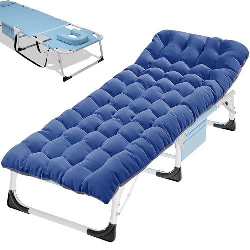 ABORON Oversized Folding Camping Cot for Adults, Double Layer 1200D, with Mat & Carrying Bag S2407