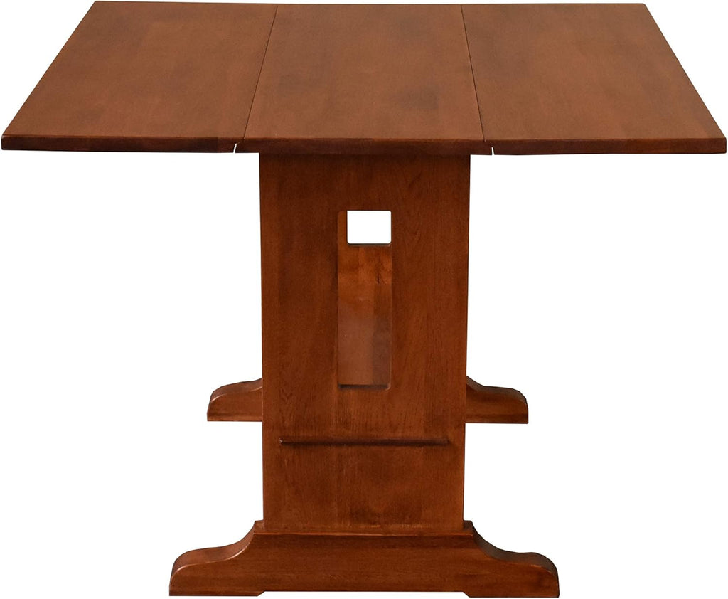 Mission Solid Oak Drop Leaf Dining Table - Michael's Cherry Q876