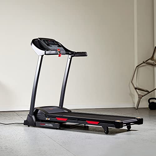Sunny Health & Fitness Folding Incline Treadmill with Pulse Sensors A924