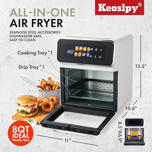 Air Fryer Oven 8Qt, 8 Presets, Crispy Top, Digital Timer, Dishwasher Safe L342813