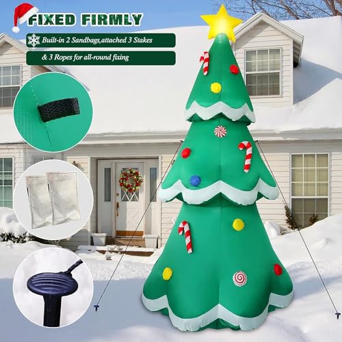 7 FT Christmas Inflatable Santa Claus with LED Lights Indoor Outdoor Decoration F5780