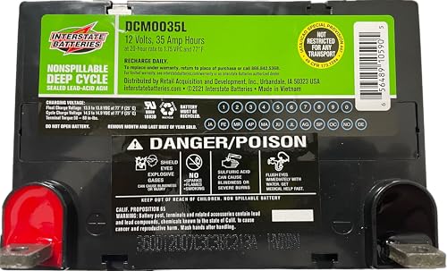 Interstate Batteries 12V 35AH AGM Deep Cycle Battery Y97773