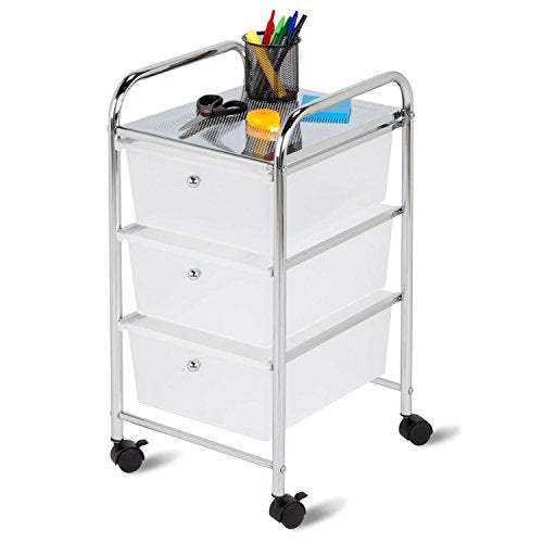 Honey-Can-Do Rolling Storage Cart with 12 Plastic Drawers J533829