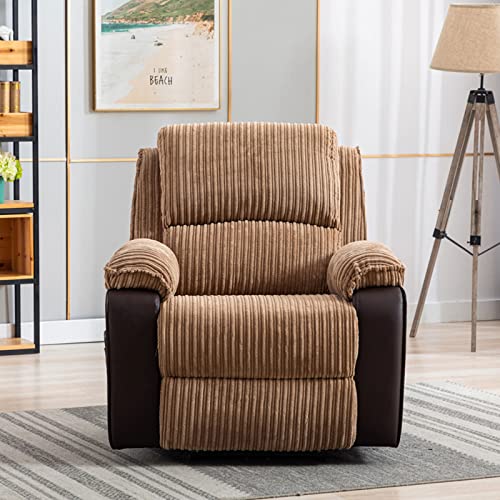 CALABASH Power Recliner Chair for Adults, Adjustable Flannel Fabric, Brown U474