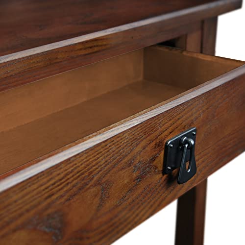 Leick Home 8233 Mission Console Table, Solid Wood, Medium Oak Finish L774