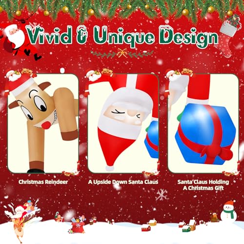 B&D 12FT Giant Christmas Inflatables Snowman Outdoor Decorations with Rotating LED Lights B36000