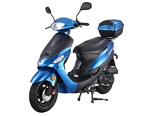 HHH Upgraded 49cc Gas Street Legal Scooter Moped with Matching Trunk I775