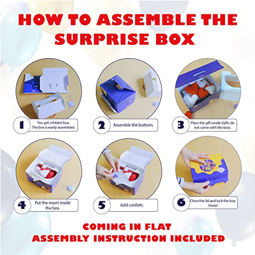 FETTIPOP Merry Christmas Exploding Confetti Gift Box, Pop Up Surprise, Prank Gift Wrapping Idea E58876
