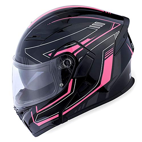 1Storm HB89 Modular Full Face Helmet Flip Up Dual Visor Z122535