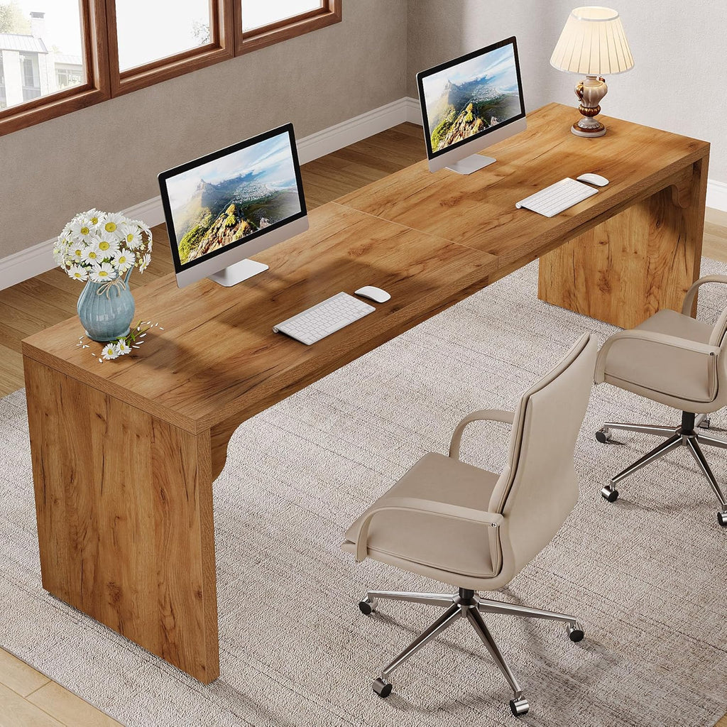 Tribesigns 78.7 Inch Wooden Computer Desk for 2 Person Home Office O54667