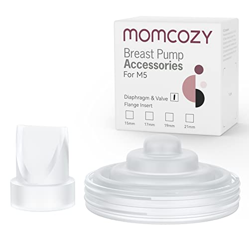 Momcozy M5 Hands-Free Wearable Breast Pump, Double-Sealed Flange, 3 Modes & 9 Suction Levels, 24mm, 2-Pack Quill Gray Z371714