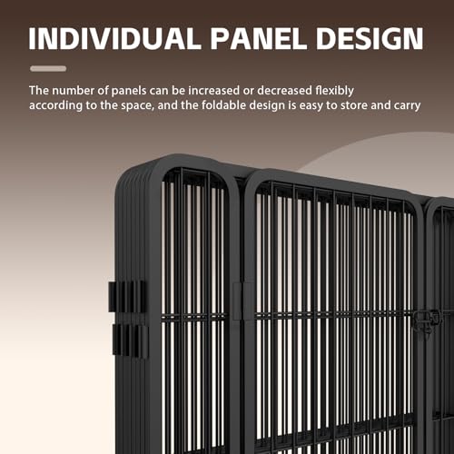 mestyl Dog Play Pen, Heavy Duty Metal Puppy Playpen with Gate, 32" Height 8 Panels Foldable S95299