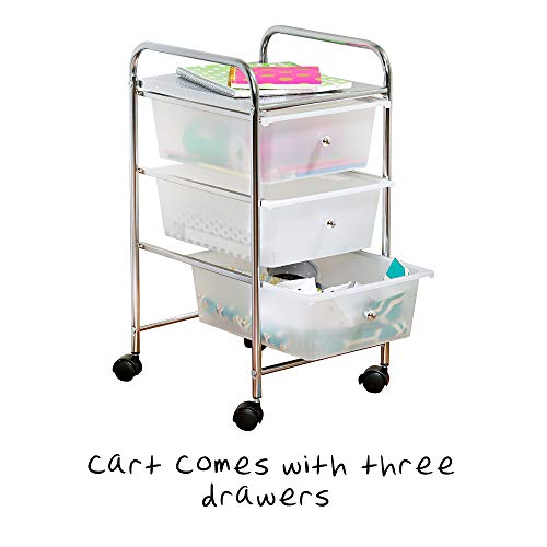 Honey-Can-Do Rolling Storage Cart with 12 Plastic Drawers J533829